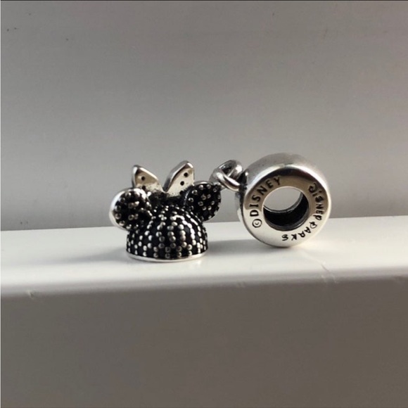 Pandora Disney Parks Sparkling Minnie Mouse Disney Cap Dangle Pendant Charm - Picture 3 of 4
